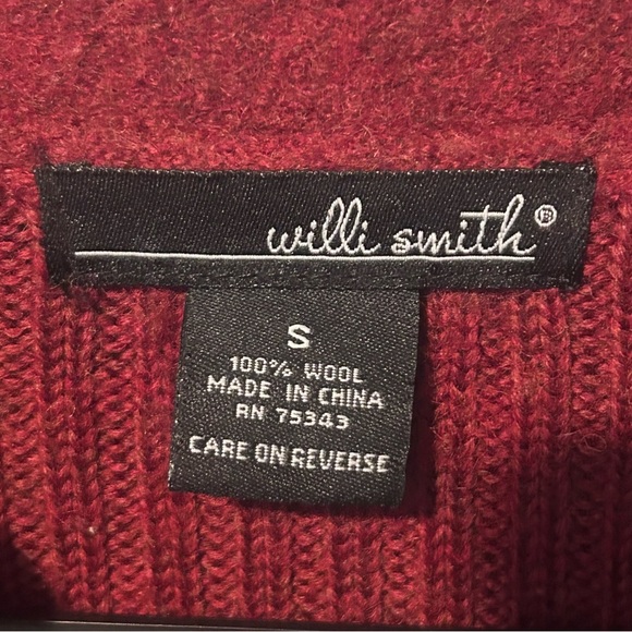Willi Smith 100% Wool Sweater Button Up Cardigan Small - Picture 4 of 5